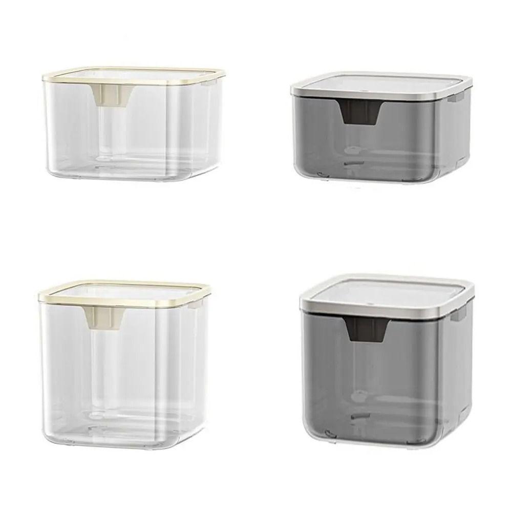 1 Stück Neue Luxuriöse Schreibtisch-Aufbewahrungsbox Transparent mit Deckel Schreibtisch-Mülleimer Schlafzimmer Kleiner Mülleimer Mülltonne