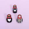 3/4Pcs Personalized  Nesting Doll Shaped Brooch Clip Creative Cartoon Commemorative Metal Jewelry Accessory Badge