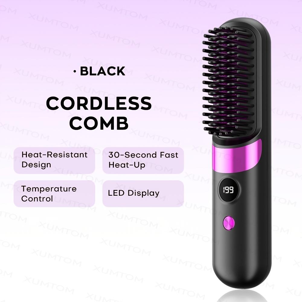 Multifunctional Hair Straightener Brush Curling Iron Easy Design 4-Level Temperature Adjustment Suitable for Straight And Curly Hair Styling