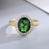 8*10mm Ruby Emerald Gemstone Ring 925 Sterling Silver Rings Simple Style Silver Hand Jewelry for Women