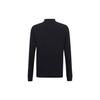 Emporio Armani Solid Color Casual Long Sleeve Polo Shirt Men tops Dark-Blue 8N1F13-1J0SZ-0939