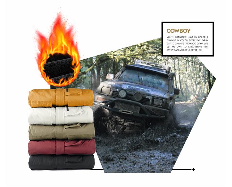 2025 Men's Hooded Cotton Jacket - Autumn Winter Workwear, Casual Outdoor Warm Coat 99668