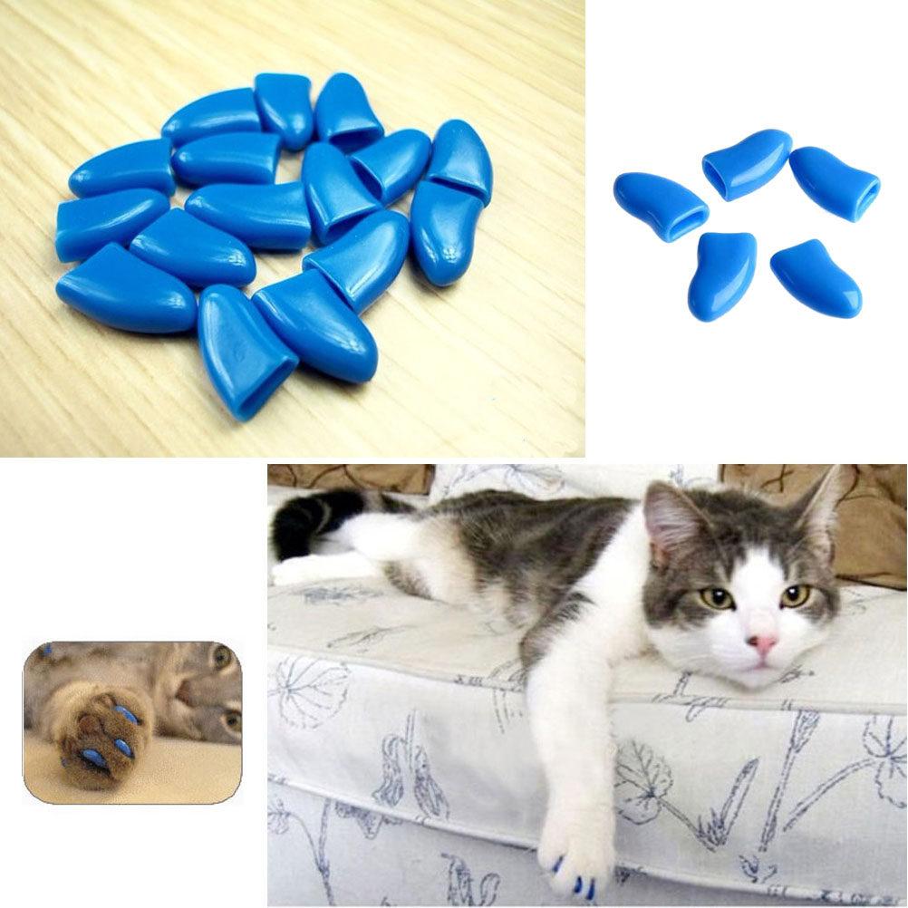 20 Pcs Cat Nail Cover Claws Caps Cat's Paw Shaped Stand Pet Nails for Cats Holder Stands Protectors