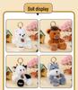Cute Bear, Wolf, and Dinosaur Plush Keychain – Student Gift Backpack Ornament
