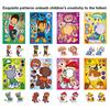 6/8/12/16pcs PAW Patrol Puzzle Anime Stickers DIY Ryder Chase Make-a-Face Assemble Funny Cartoon Decal Assemble Jigsaw Sticker