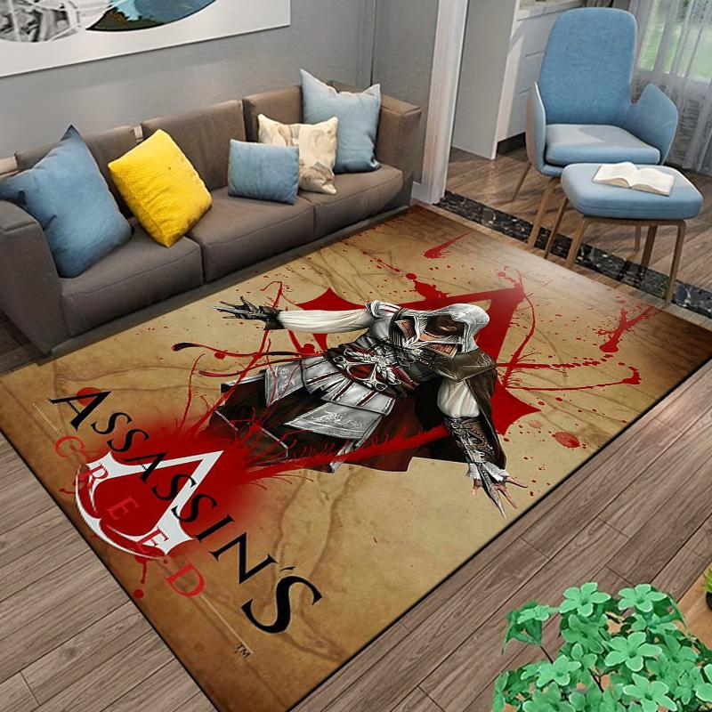 15 velikostí koberec s motivem Assassin's Creed pro obývací pokoj, koupelnová předložka, kreativní rohožka, koberec do ložnice alfombra