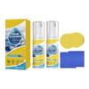Detergente Schiumogeno Multiuso per Interni Auto Tappezzeria Cruscotto Sedili 60ml con Spugna e Panno Pulizia Adatto a Varie Superfici