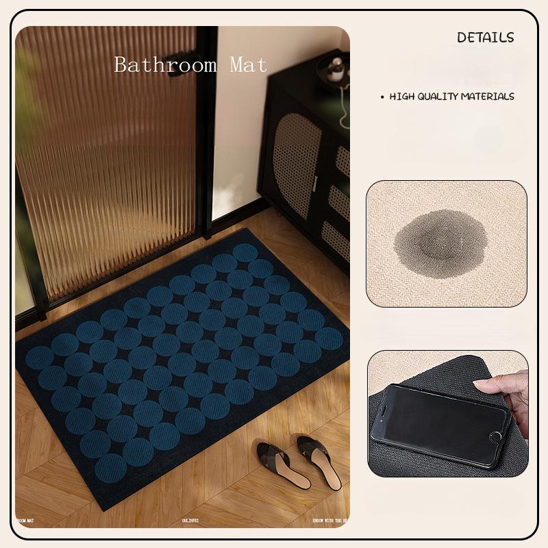 High-end Retro Printed Carpet Diatomaceous Earth Mat Bathroom Mat Water Absorbent Quick-drying Non-slip Mat
