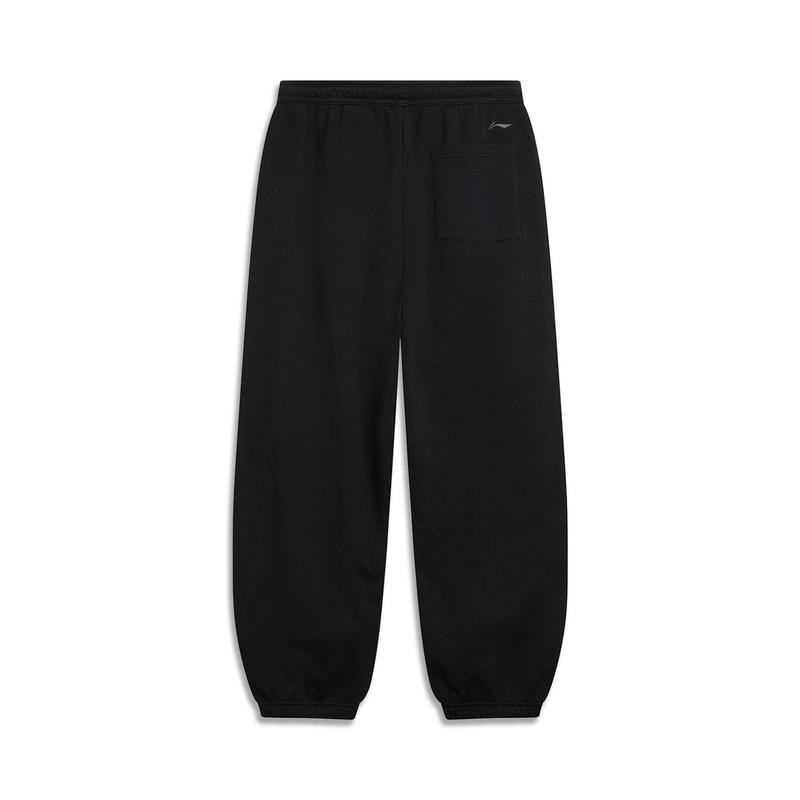 Li Ning CF Outdoor Tapered Loose Comfortable Waist Slimming Banana Pants Casual Pants Men pants Black AKLV805-6