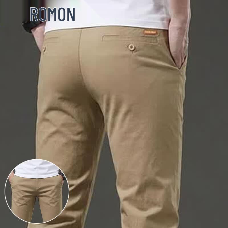 ROMON Men s Straight Fit Casual Business Trousers 31