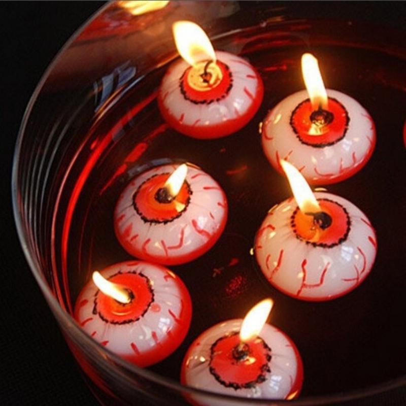 Gaze Eye Floating Candle, Set of 6 Halloween Candle for Halloween Parties and Haunted Houses
