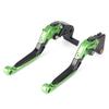 AL-mart Collapsible Telescopic 6 Stage Adjustable Brake Clutch Lever Set Kawasaki Versis X 300 / 250 2017-2019 (Green)