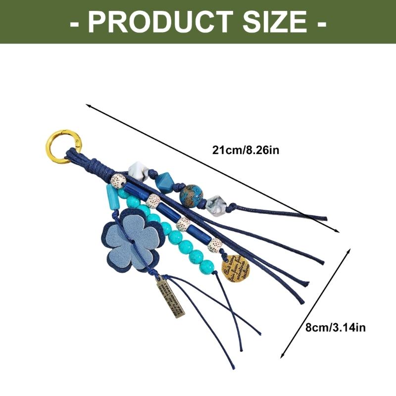 Braided Rope Keychain Bag Decorations Charms Car Keyring Trendy Bag Accessories Backpack Pendant Charm for Purse Bag