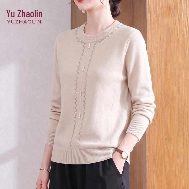 YUZHAOLIN Women's Elegant Crewneck Knit Sweater for Mature Ladies