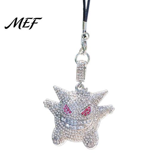 Cute Cartoon Auto Accessories Bling Car Accessories, Rhinestone Devil Rear View Mirror Playful Hanging Accessory Charm, Halloween Interior Pendant for