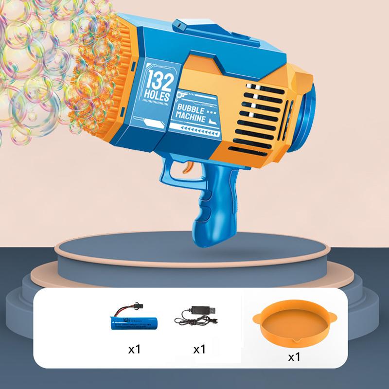 Bubble Gun 132 Holes Electric Automatic Soap Blower Bubbles Machine Kids Portable Outdoor Party Toys Gift Children‘s Day Gifts