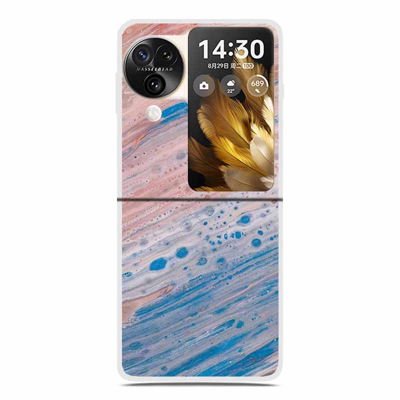 For Oppo Find N3 Flip 5G Cases Clear 6.8" Marble Hard TPU Back Cover For Oppo Find N 3 Flip Phone Cases Coque Fundas Bumper Etui