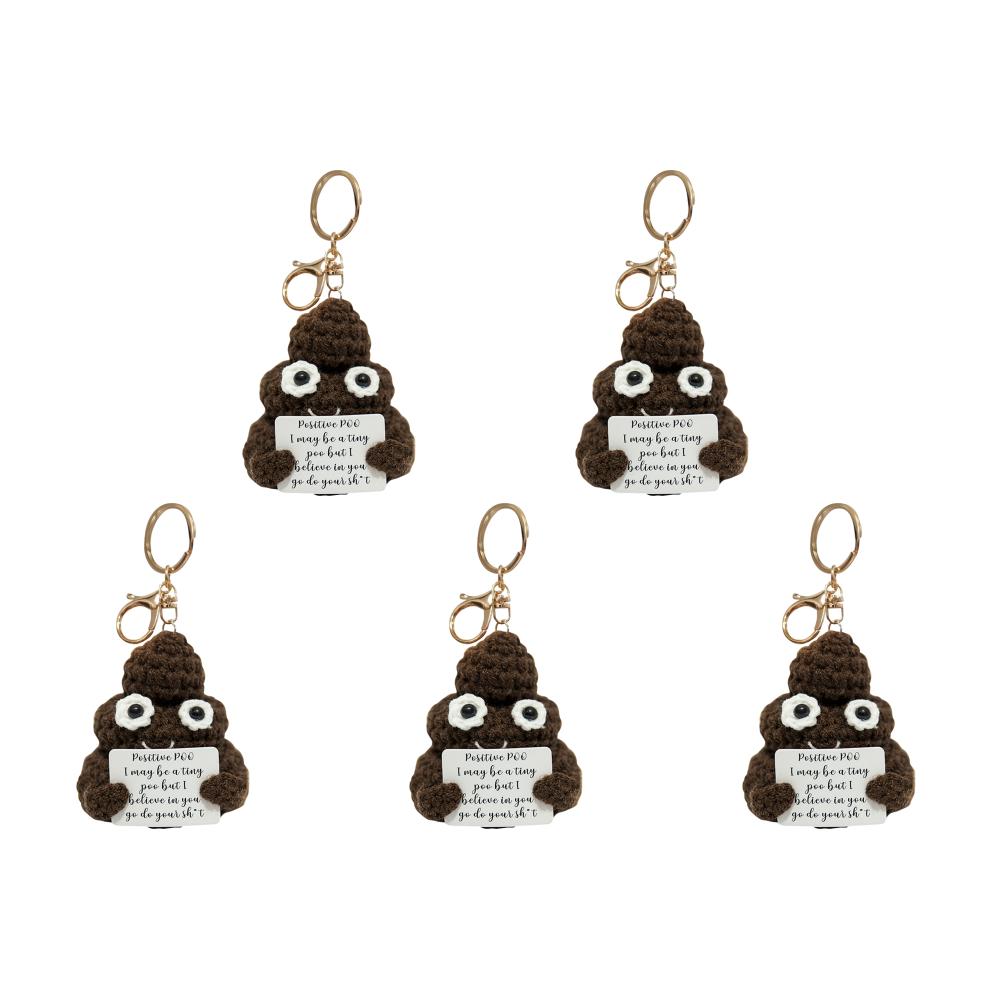 

LF# Милый брелок ручной работы, эмоциональная поддержка, вязаная кукла Pickle (Темный какашка)