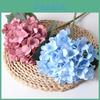 Falsk Hortensia Blomma Heminredning Bröllopsfest Fotorekvisita Konstgjord Silkesblomma
