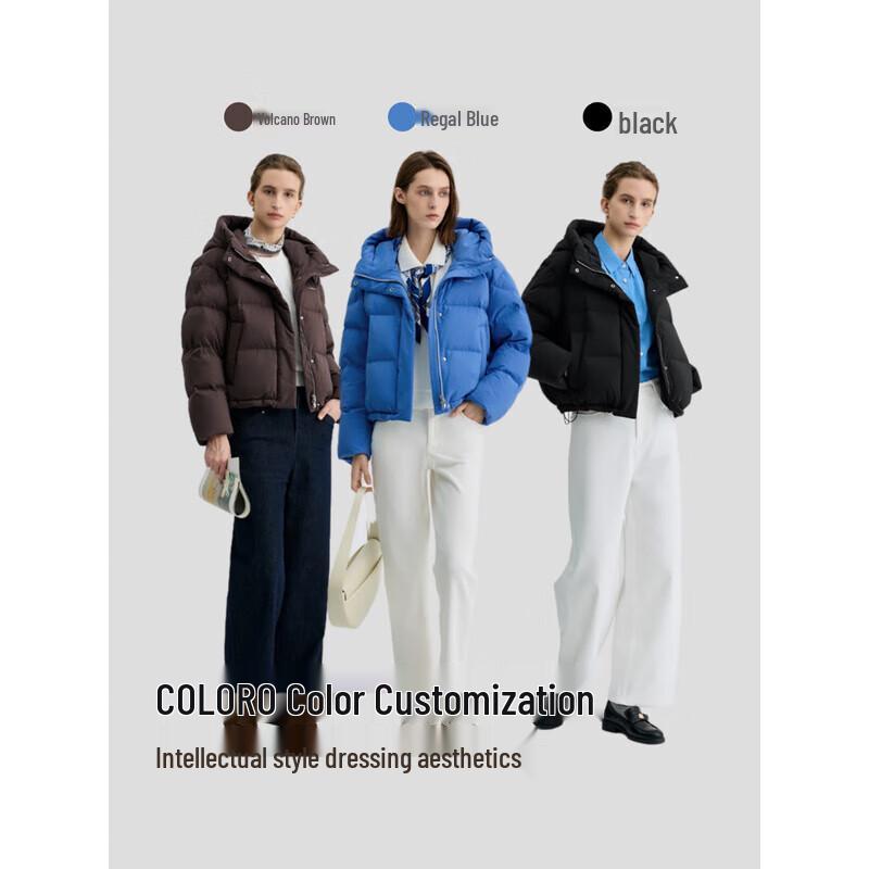 Bingjie Damen Kapuzen-Daunenjacke