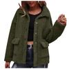 Fashion Women  Color Thick Coat Casual Warm Sweater Sweater With Pockets