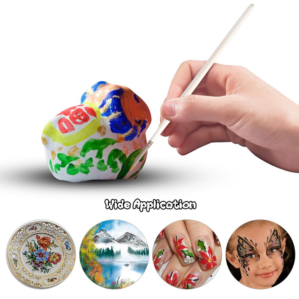 Set Pensule de Pictură pentru Detalii Pensule cu Păr de Nailon Miniaturale pentru Detaliere Fină Pictură Artistică Acrilic/ acuarelă/ Guaj/ Pigment/ Ulei 12 Bucăți/ Set