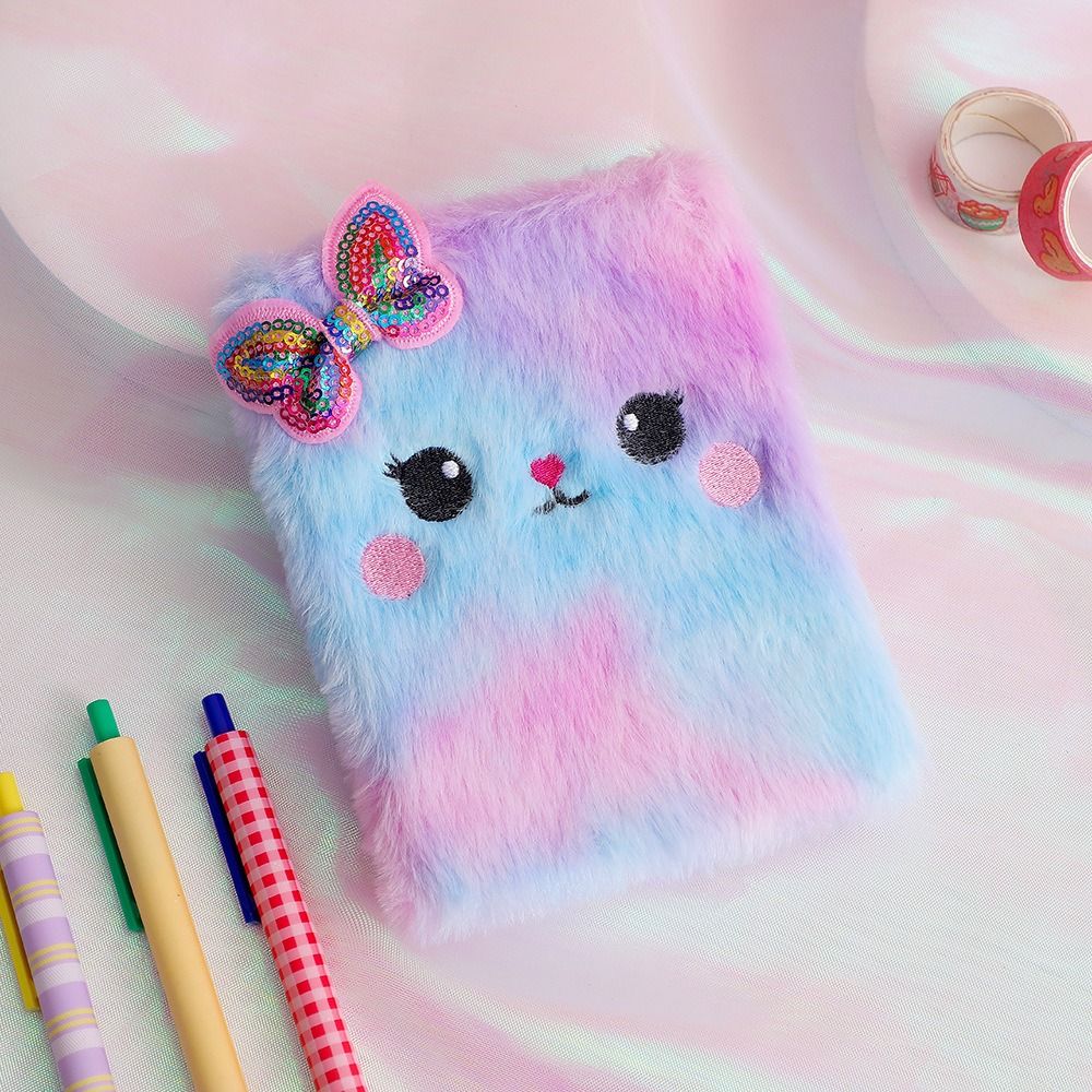 Cat Shaped Tie-dyed A6 Stationery Students Gift Notebook Hand Account Book Diary Book Pocket Book
