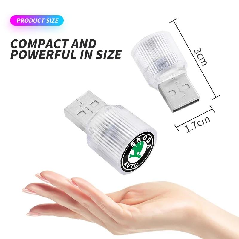 2025 Nouvelle Lumière d'Ambiance Mini Décoration Intérieure de Voiture Lumière Ambiante Pour Skoda Octavia Fabia Superb Kamiq Kodiak Yeti Karoq Octa