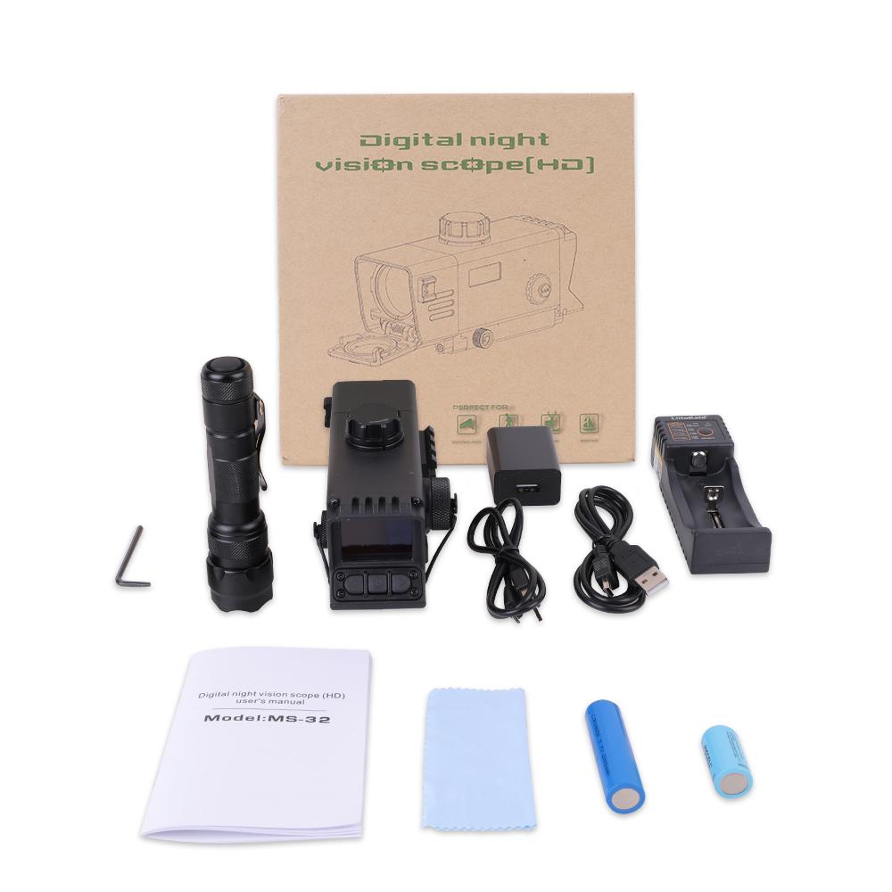 

MS32 Цифровий оптичний приціл нічного бачення 3,5x32 Цифровий HD інфрачервоний нічний бачення мисливський телескоп NV нічного бачення Red Dot Sight