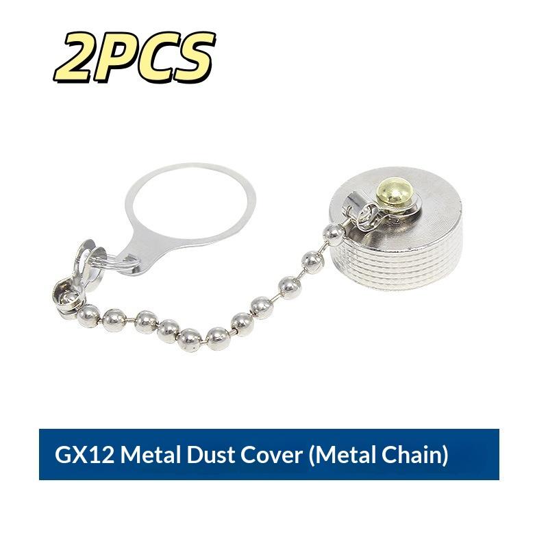 2/4/10Pcs Welding Cable Connector Rubber Metal Protective Cover Gx12 Gx16 Gx20 Aviation Circular Plug Socket Waterproof Dust Cap