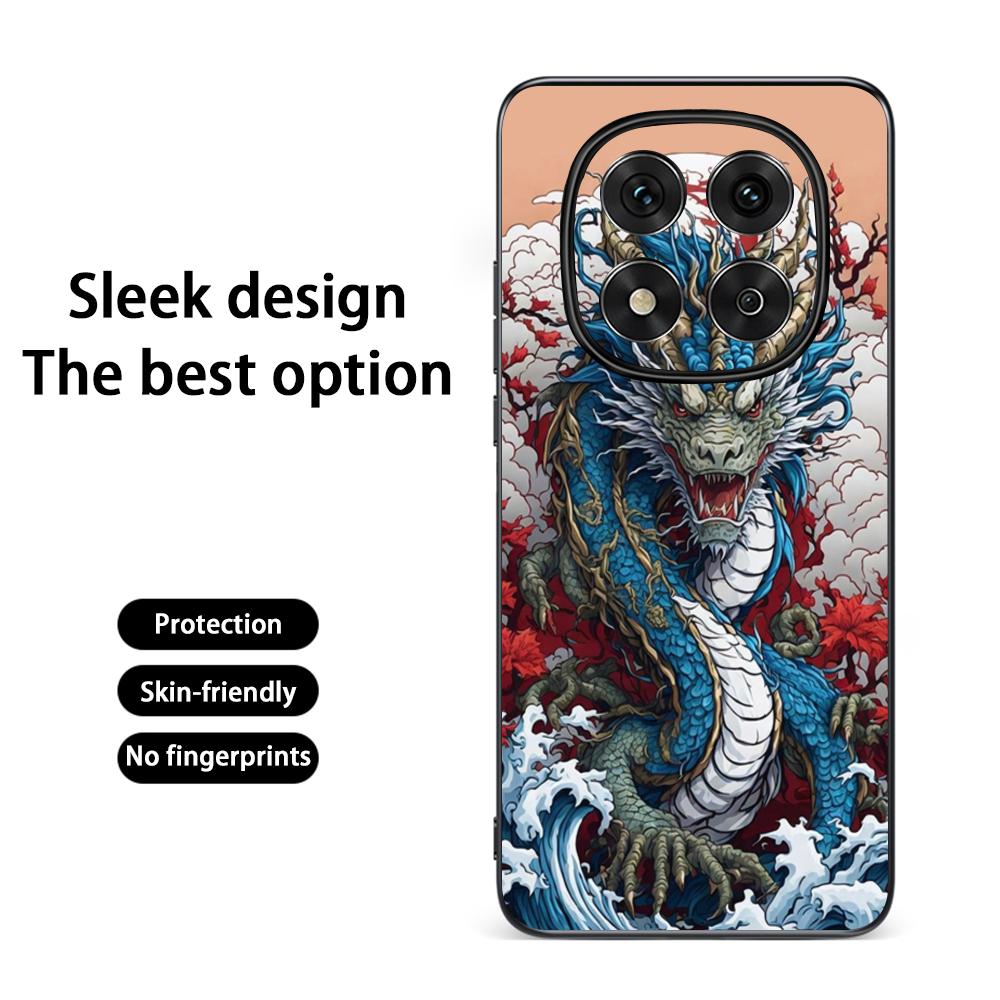 Japanese dragon Super cool painting Phone Case For Redmi Note 14 13 12 11 Pro Plus S 5G 14C A3 Soft Black Phone Cover