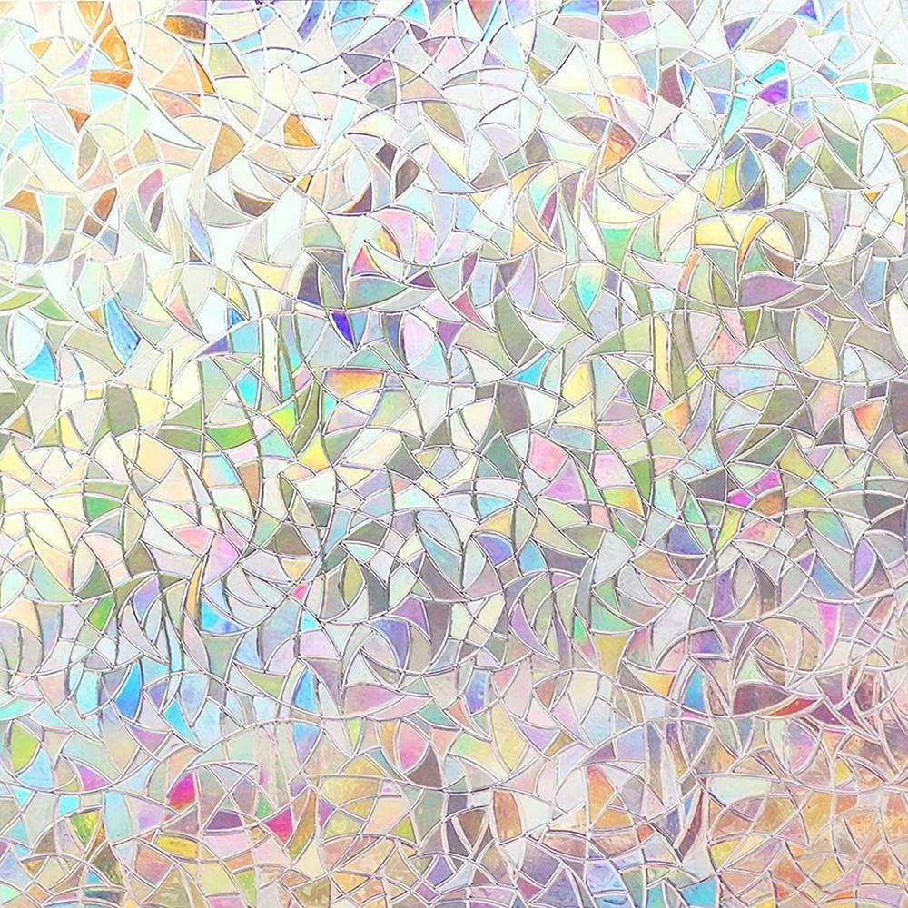 1Roll Anti-look Window Film 30/40/50/60cm Privacy Stickers  Shower Windows Rainbow Decoration
