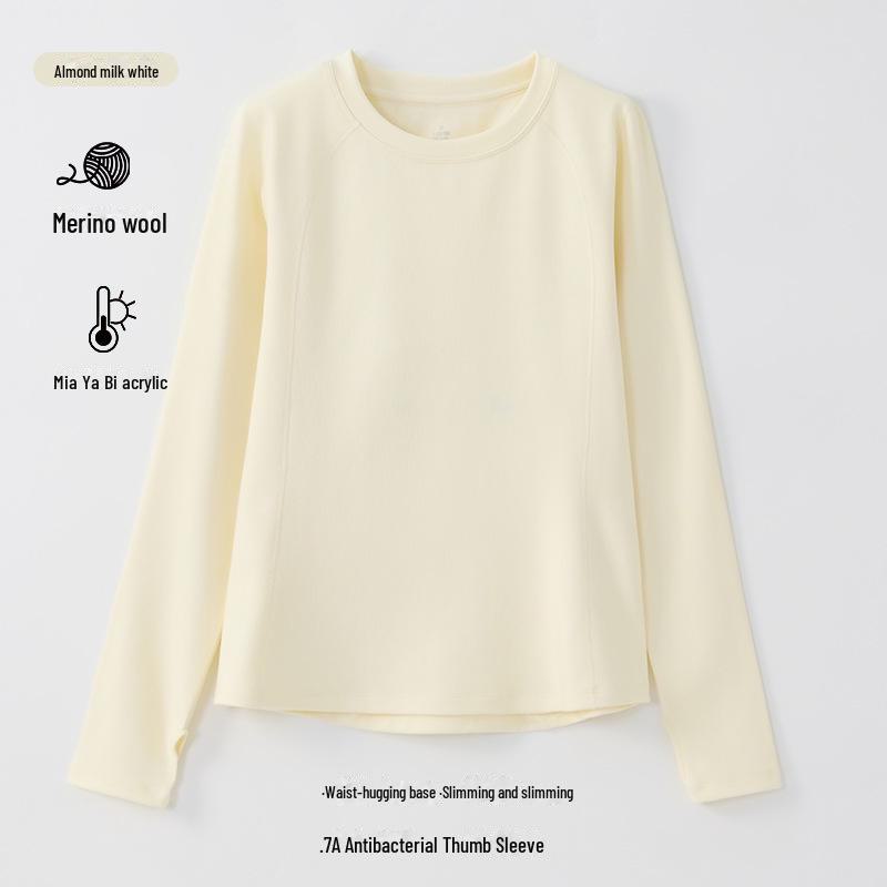 

A-Type Женский немецкий бархатный утягивающий топ с длинными рукавами и круглым вырезом L