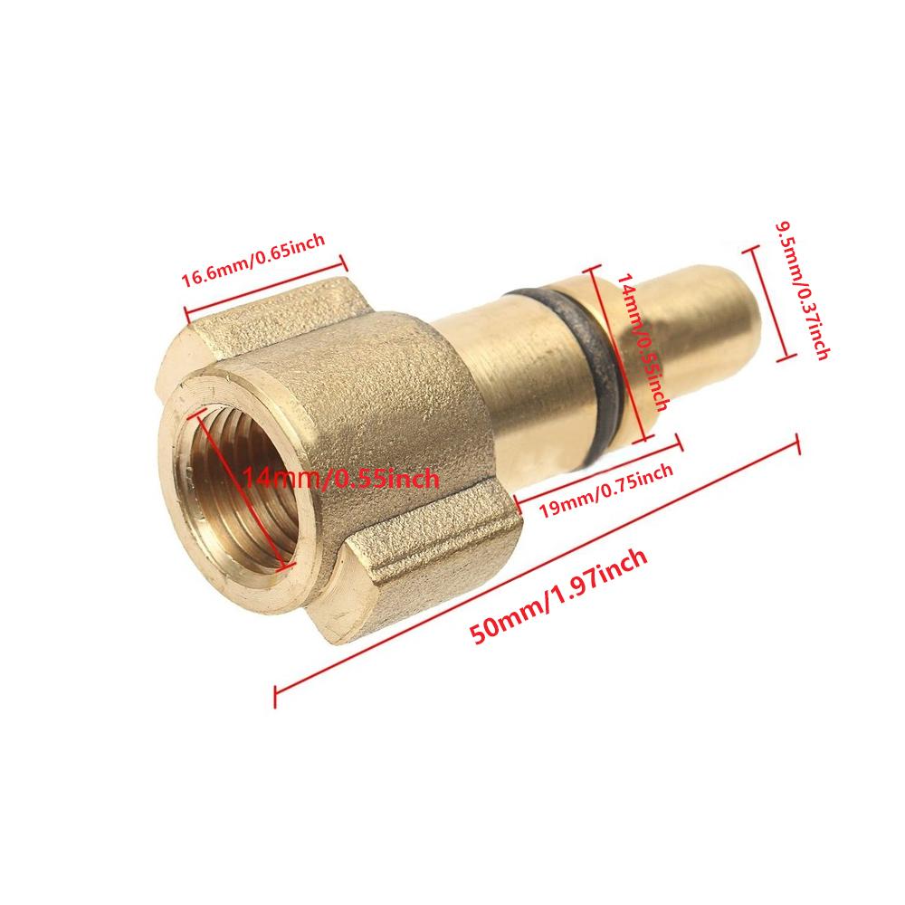 1pcs 1/4 inch High-Pressure Washer Quick Connect Coupler High-Pressure Washer Adapter Connection Accessory (1/4 Internal and External Thread)
