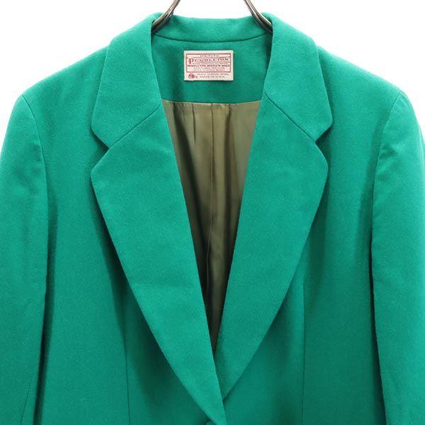 PENDLETON Made in the USA virgin wool tailored jacket 8 green blazer Women Used