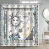 Bohemian 3D Shower Curtain, Indian Mandala Flower Green Blue Chic Color Modern Pattern Bathroom Fabric Home Decor Shower Curtain