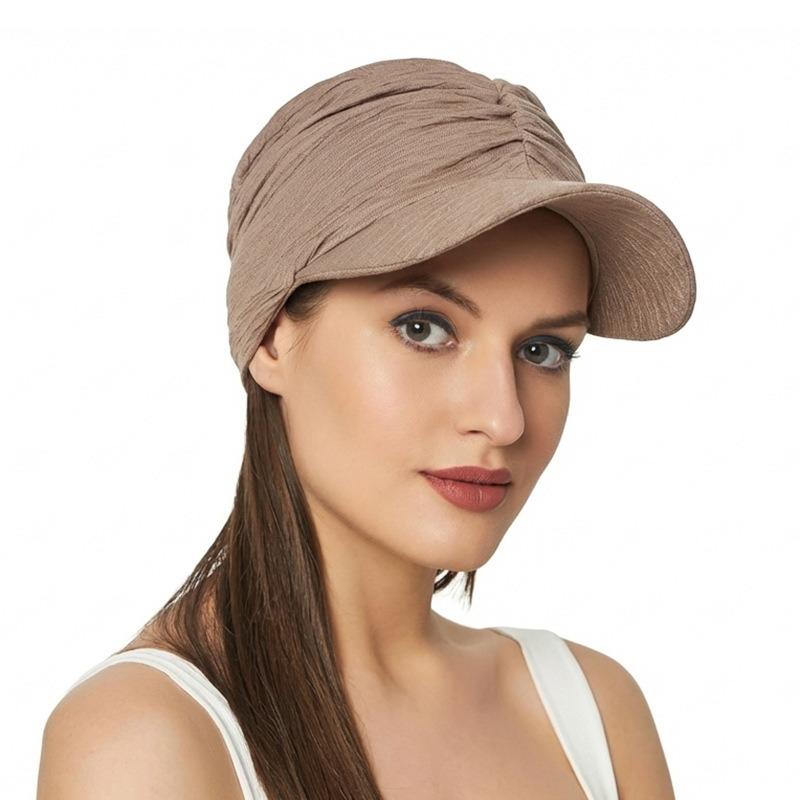 Folded brim headscarf cap cap flat top visor sun hat bag head cloth cap JDTG