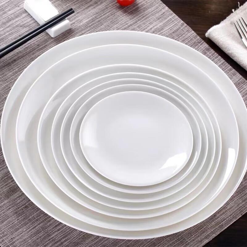 Pure White Ceramic Dinner Plates