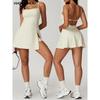 European & American Backless Anti-Exposure Sports Dress with Chest Pads for Women - Breathable One-Piece Tennis Skirt