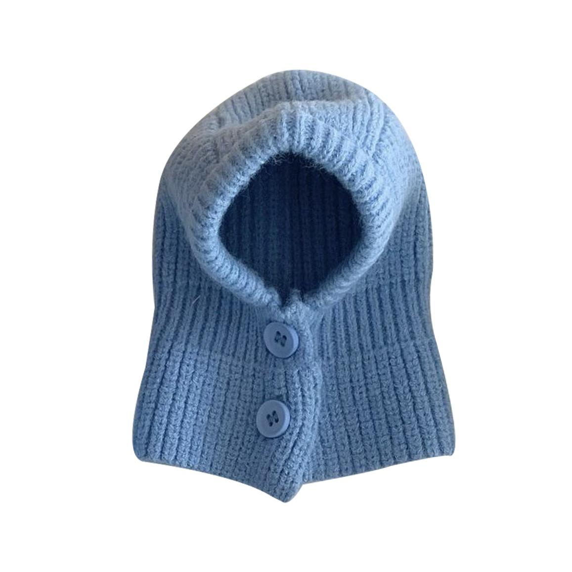 

Winter Warm Pet Knit Hat Cute Knitted Headwear For Teddy Bichon Small Dogs Ins Style Decoration Soft Comfortable Cold Accessory S світло-синій колір