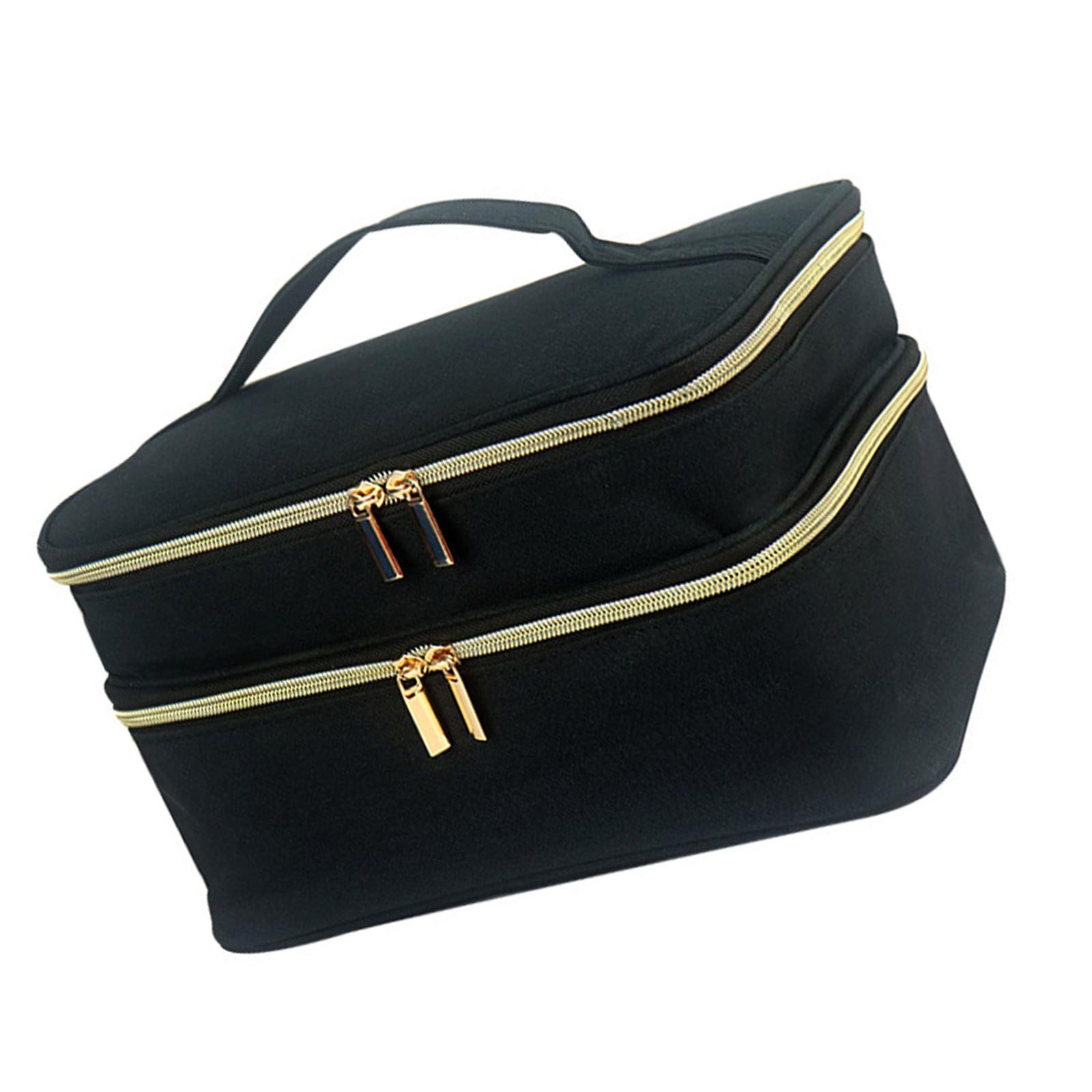 

Міцний органайзер для швейного приладдя Міцна двошарова сумка-органайзер для швейного набору з численними відділеннями для рукоділля чорний