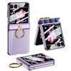 Samsung ZFlip6 Mobile Phone Case Folding Screen Electroplated Phantom Full Inclusive Rotary Shaft Ring Bracket Protective Case Hard Case