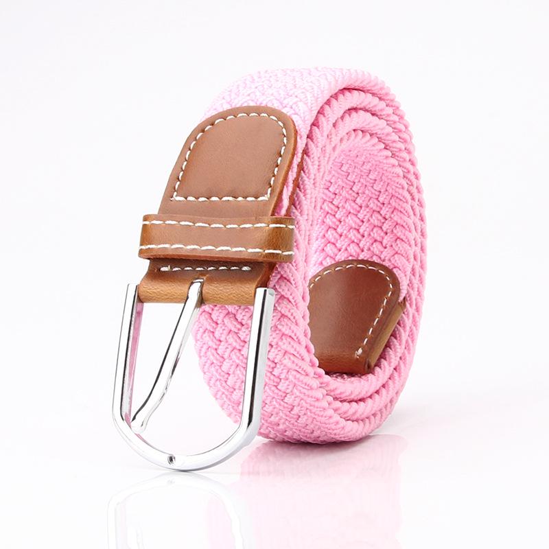 Elastic woven women's canvas belt, casual pin buckle women's belt, men's elastic belt