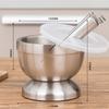 Thicken Metal Pestle Pedestal Bowl Garlic Press Pepper Spice Garlic Grinder Pot