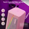 Redragon GS520 RGB Desktop Channel PC Computer Stereo 6 Colorful LED Enhanced Sound and Easy Access Volume USB Cable Pink Speakers, 2.0 Speakers,
