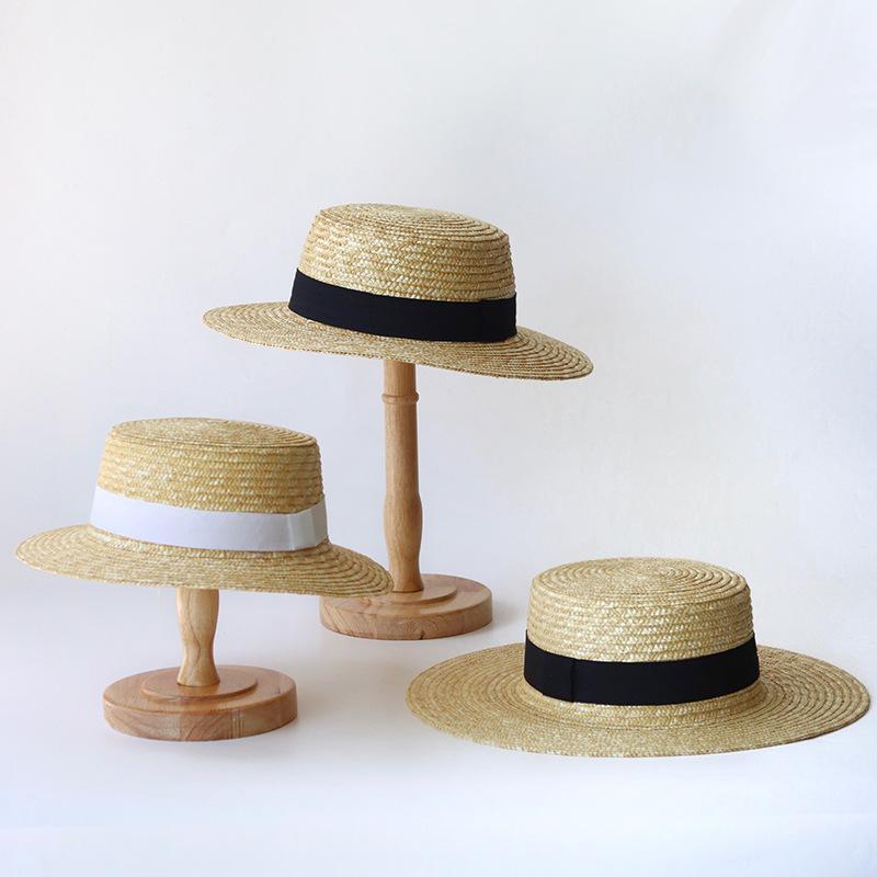 Mcgee Straw Straw Hat Women'S Sunscreen Sun Hat Summer Flat Top Top Hat Versatile Export Hot-Selling Factory Wholesale