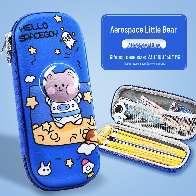 Korean Style 3D Cartoon EVA Pencil Case for Elementary Students - Large Capacity for Boys & Girls