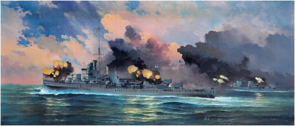 Flyhawk Models Royal Navy Light Cruiser HMS Ajax 1939 Deluxe Edition Plastic Model FLYFH1110S 1/700