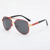 New Polarized Sunglasses Men's Metal Sunglasses Toad Mirrors Driving Mirrors Retro Large Frame Glasses