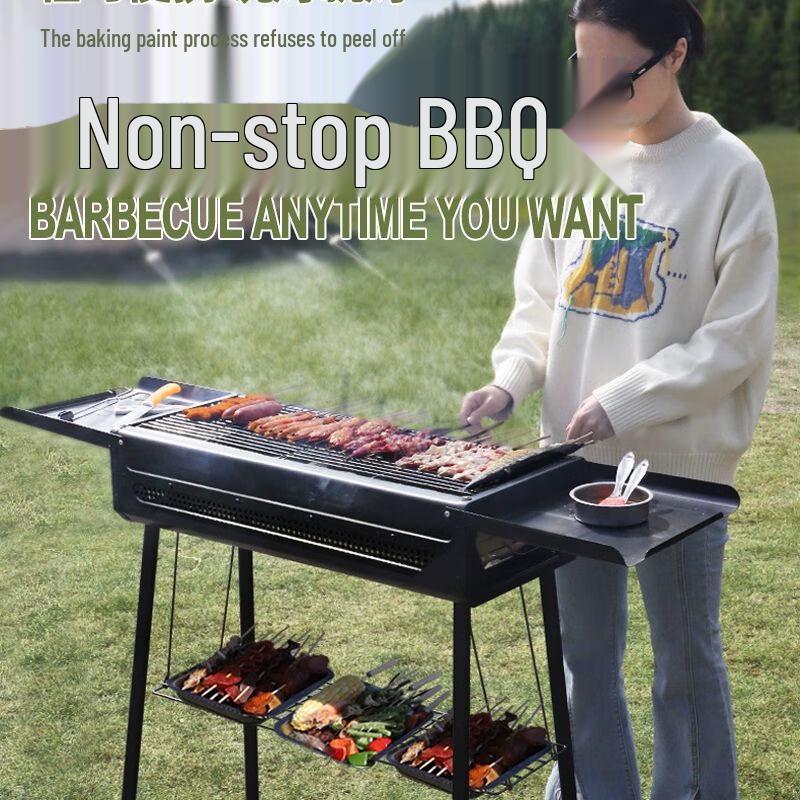 

Thickened Charcoal BBQ Grill for Home & Outdoor Use